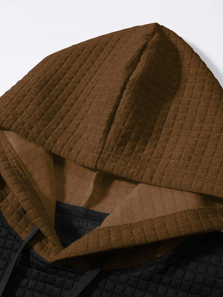 Hayes | Texturerad Färgblock Hoodie