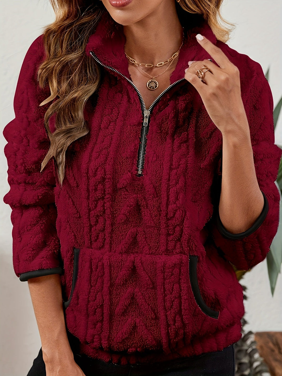 Delilah | Mysig Halv-Zip Tröja