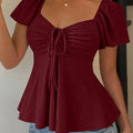 Josephine | Flutter-ärmad Peplum Topp