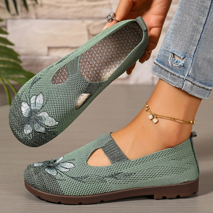 Marjorie | Broderade Slip-On Lågskor
