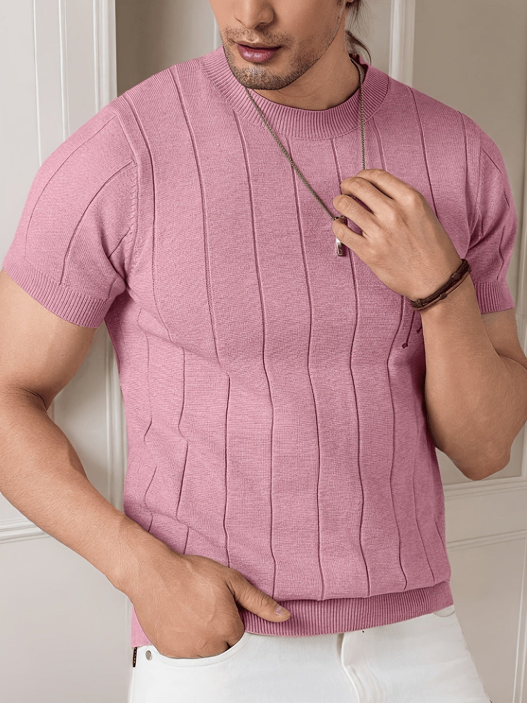 Curtis | Ribbad Kortärmad Topp