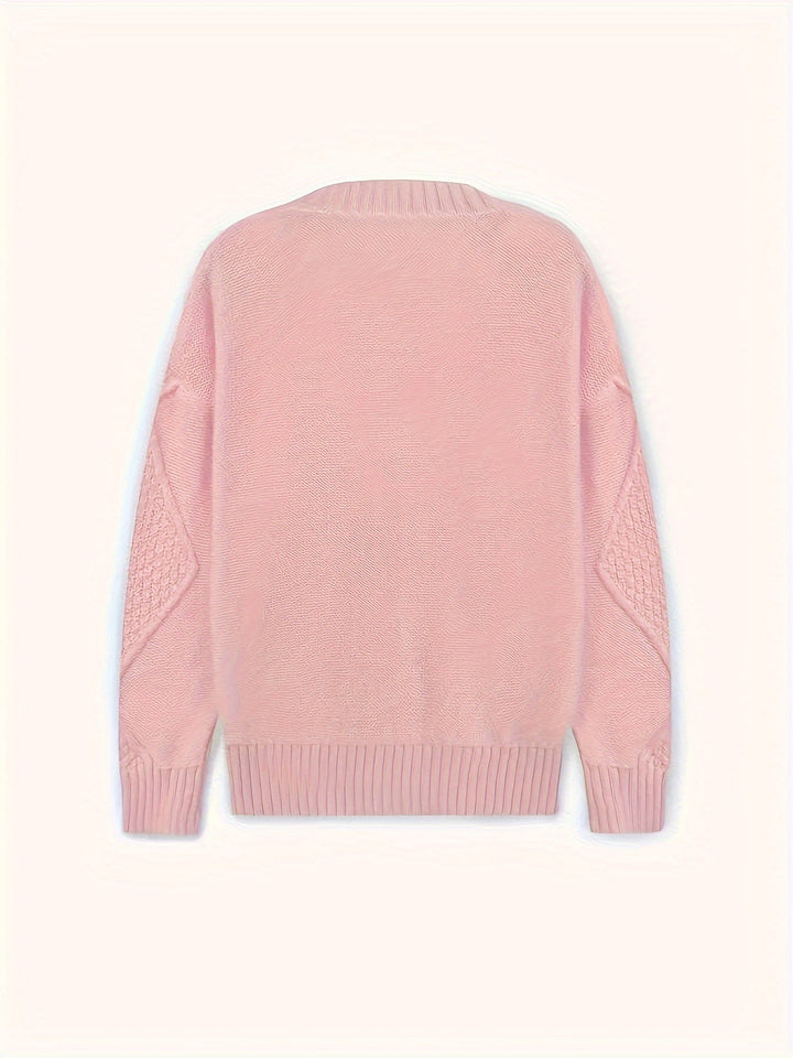 Lucinda | Mysig Kabelstickad Knapp Cardigan