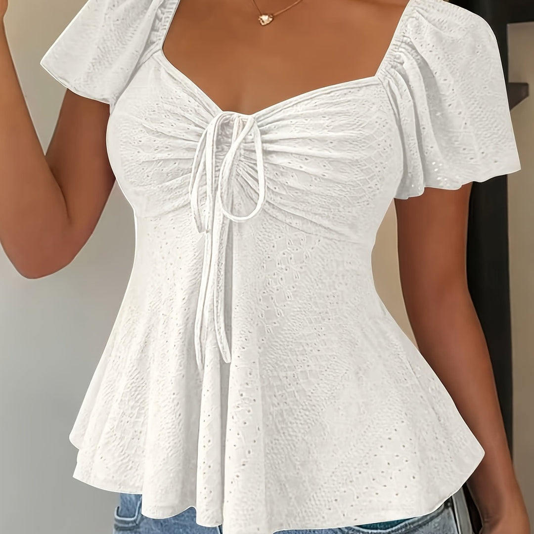 Josephine | Flutter-ärmad Peplum Topp