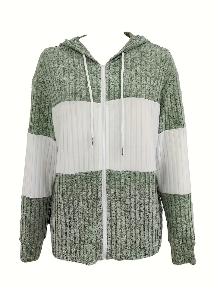 Shannon | Mysig Färgblock Zip-Hoodie