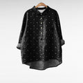 Rachael | Klassisk Prickig Svart Blus