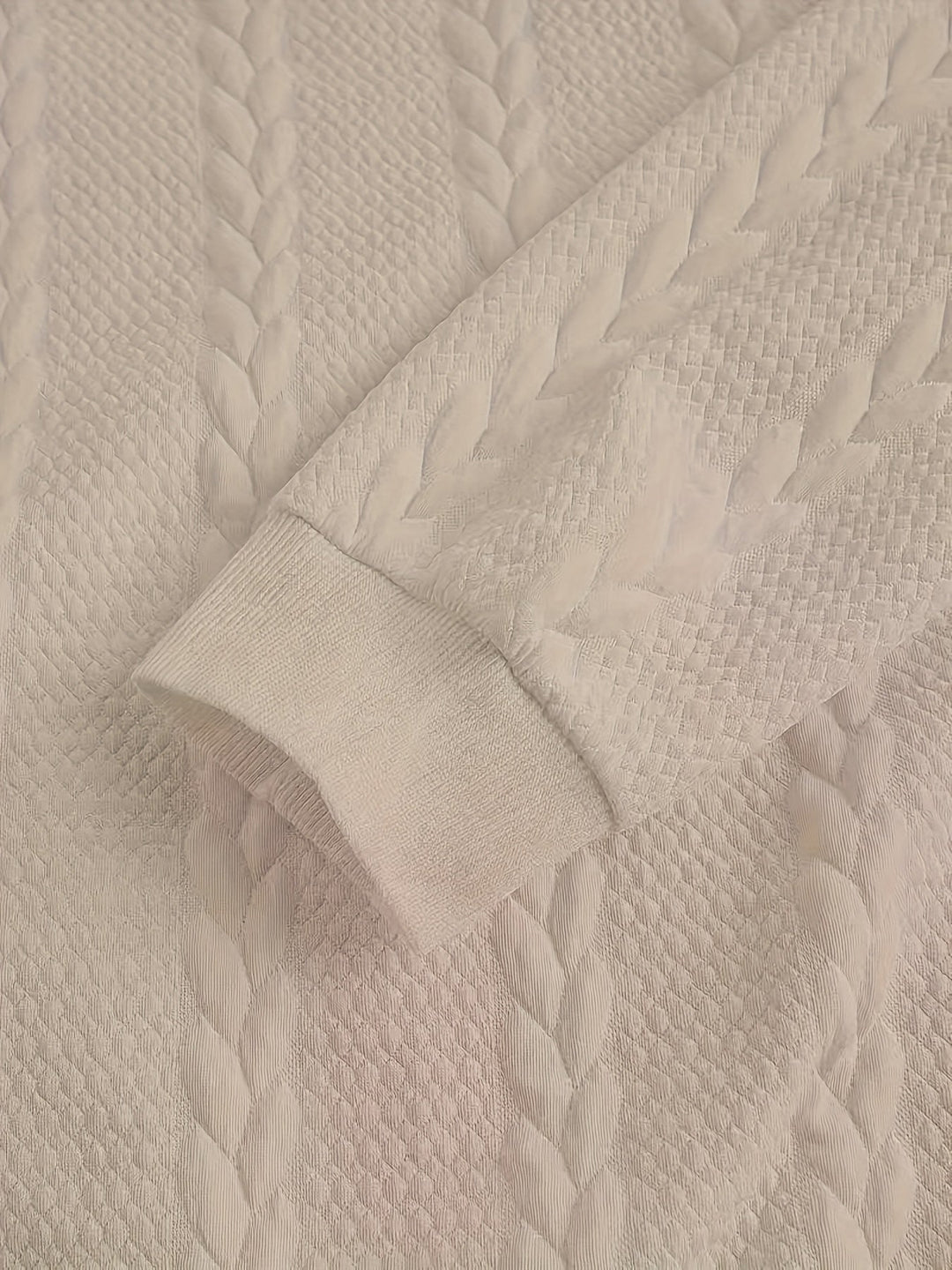 Merritt | Texturerad Höghalssweatshirt