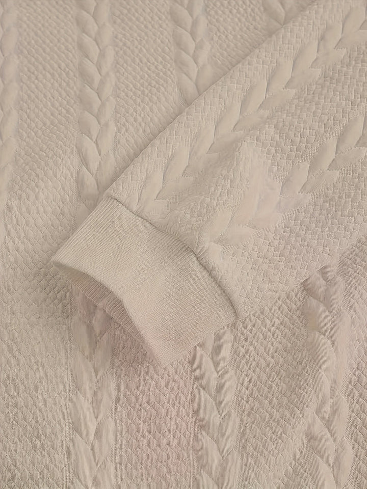 Merritt | Texturerad Höghalssweatshirt
