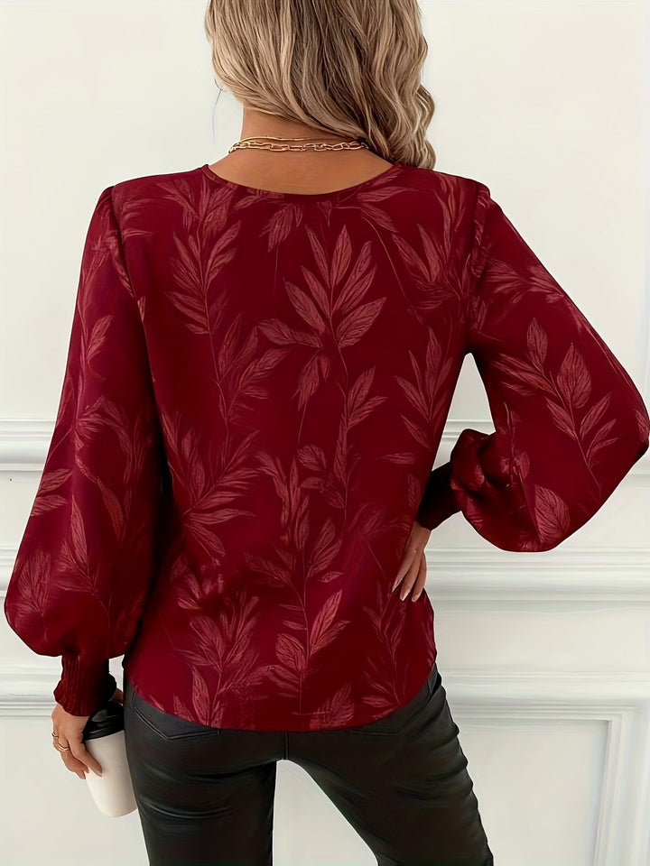 Elena | Botanisk V-ringad Blus