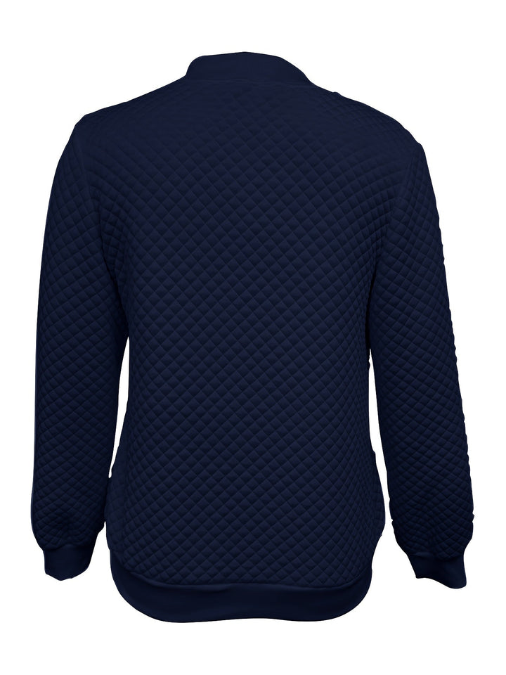 Carolyn | Kviltad Textur Baseballjacka