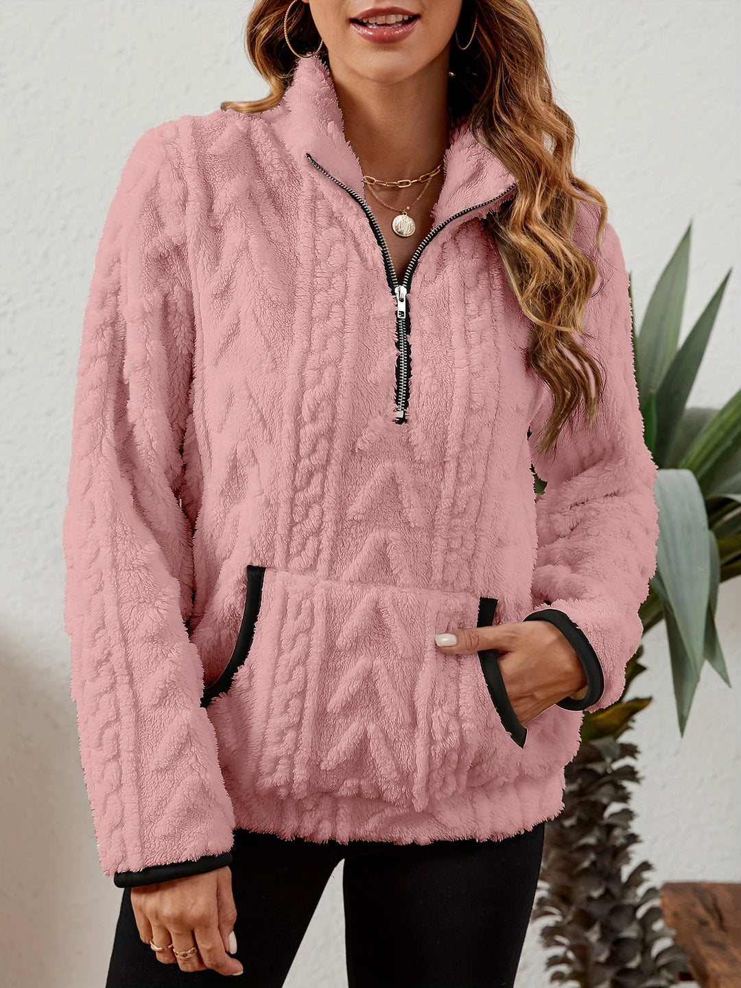Delilah | Mysig Halv-Zip Tröja
