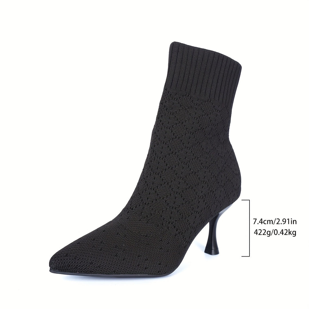 Tamsin | Spetsiga Sock-Stil Ankelstövlar