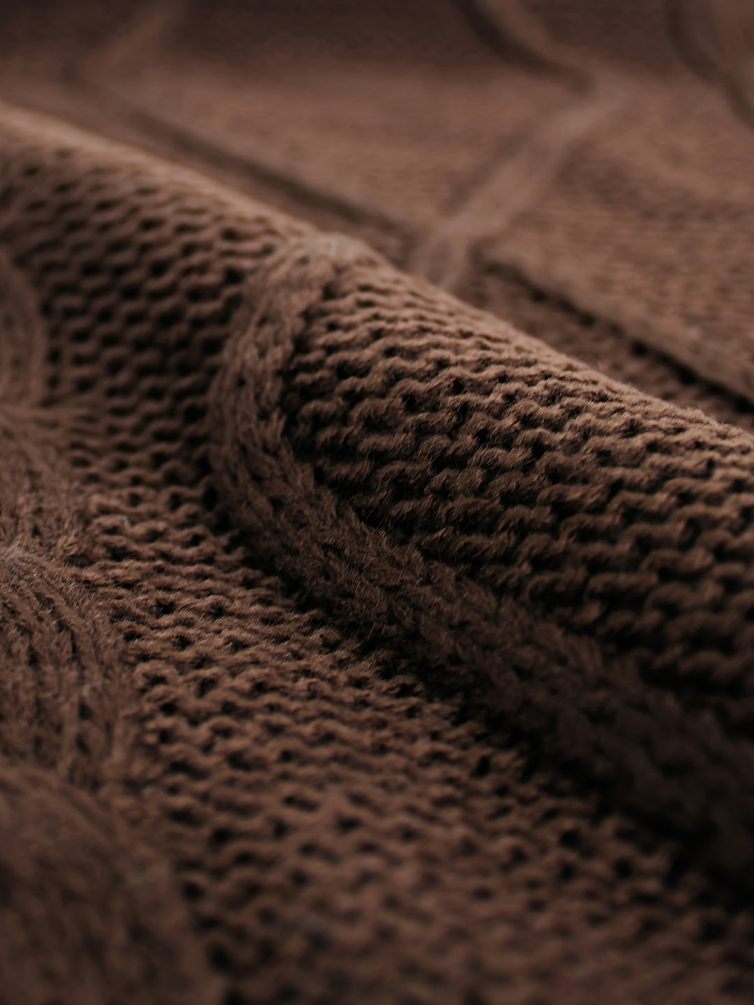 Cora | Mysig Kabelstickad V-Hals Västsweater