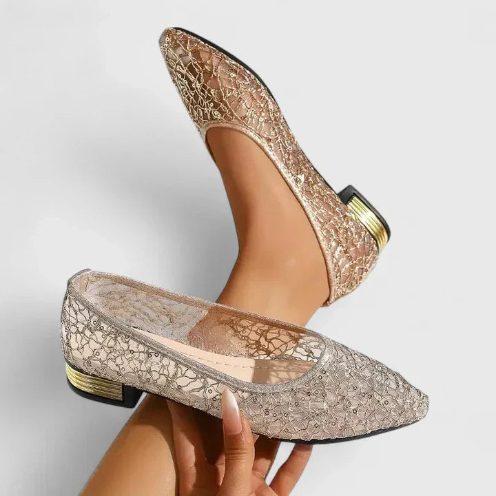 Cassidy | Elegant Spetsiga Ballerinaskor