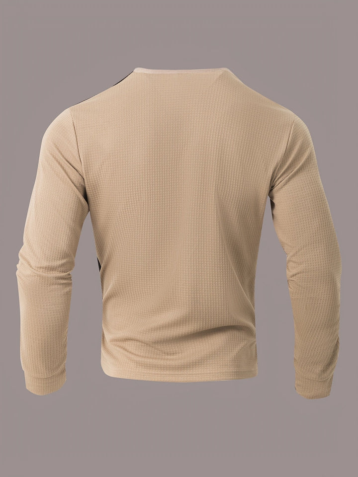 Curtis | Texturerad långärmad Henley
