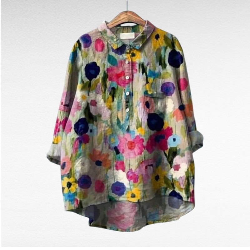 Leslie | Stilig Multicolor Blus