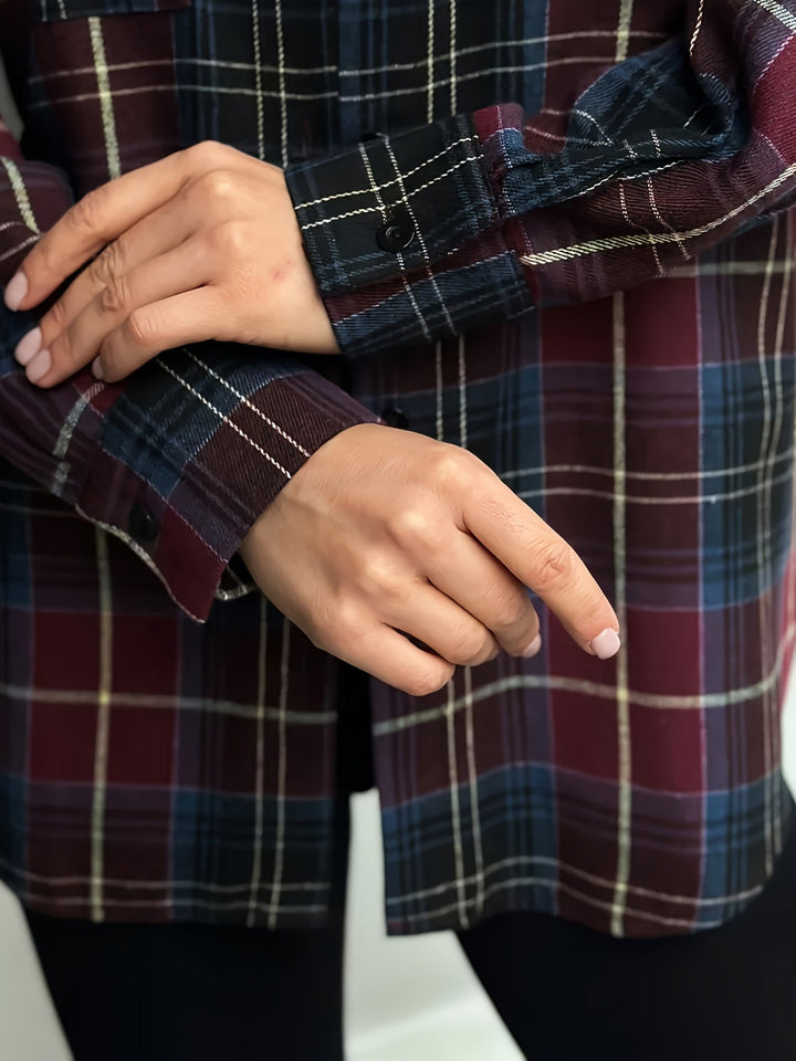 Marianne | Avslappnad Rutig Skjorta