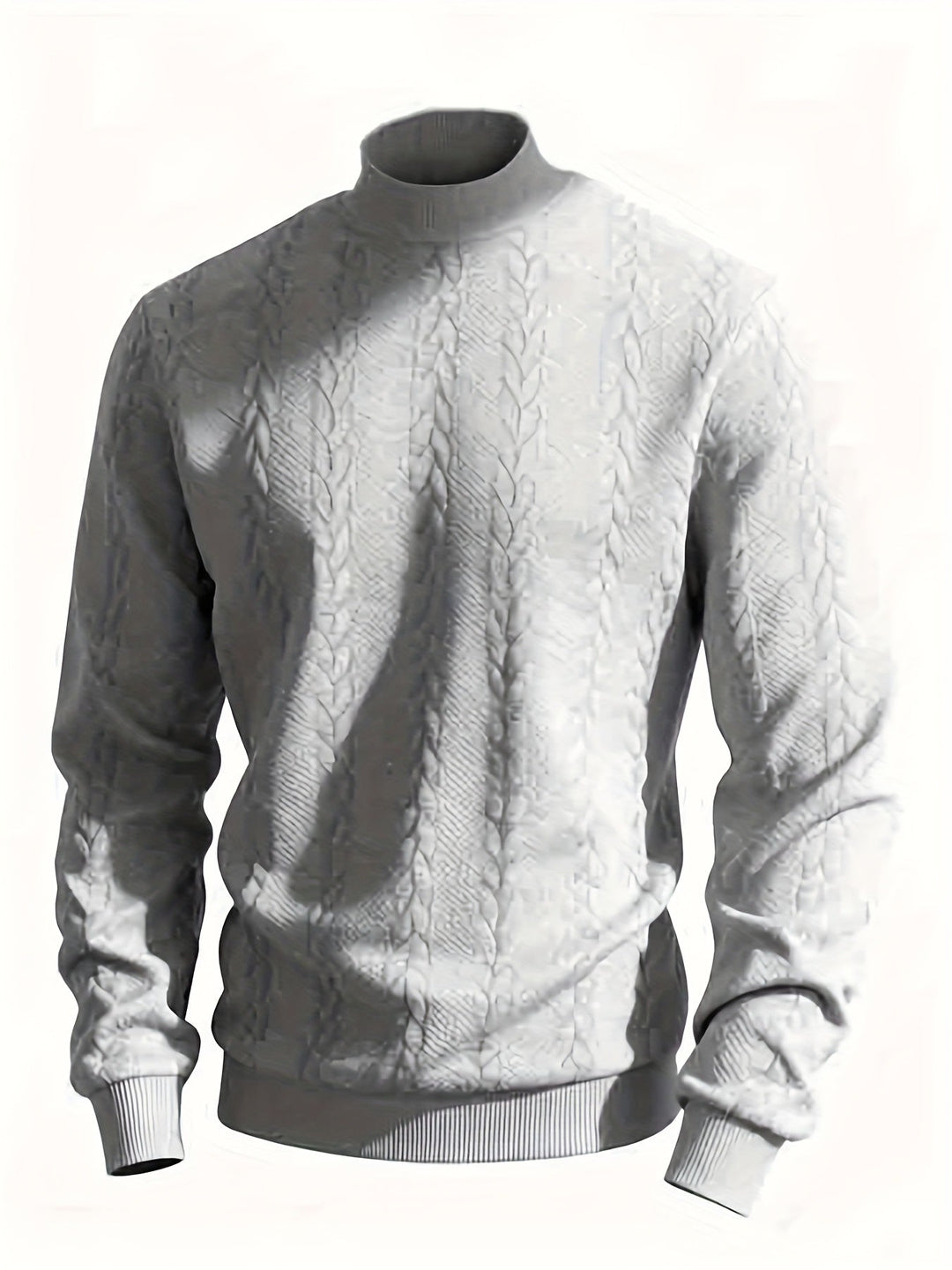 Merritt | Texturerad Höghalssweatshirt