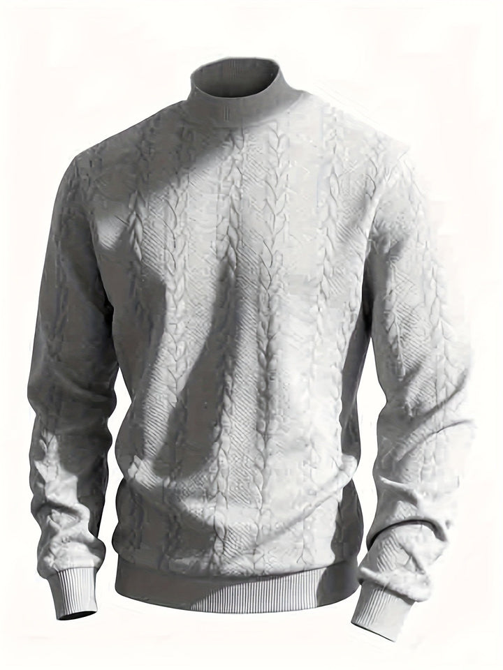 Merritt | Texturerad Höghalssweatshirt