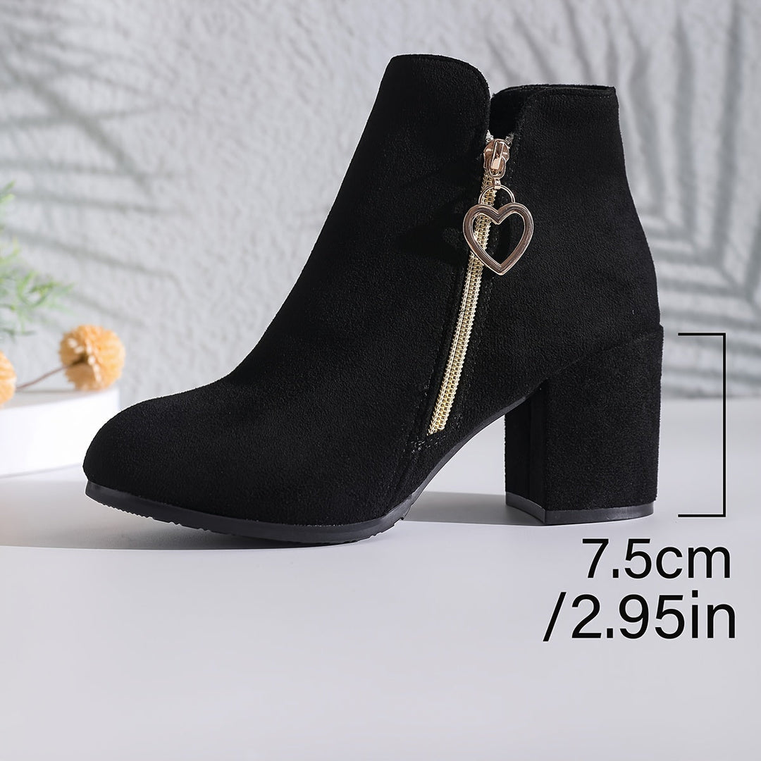 Penelope | Elegant Blockklack Ankelstövlar