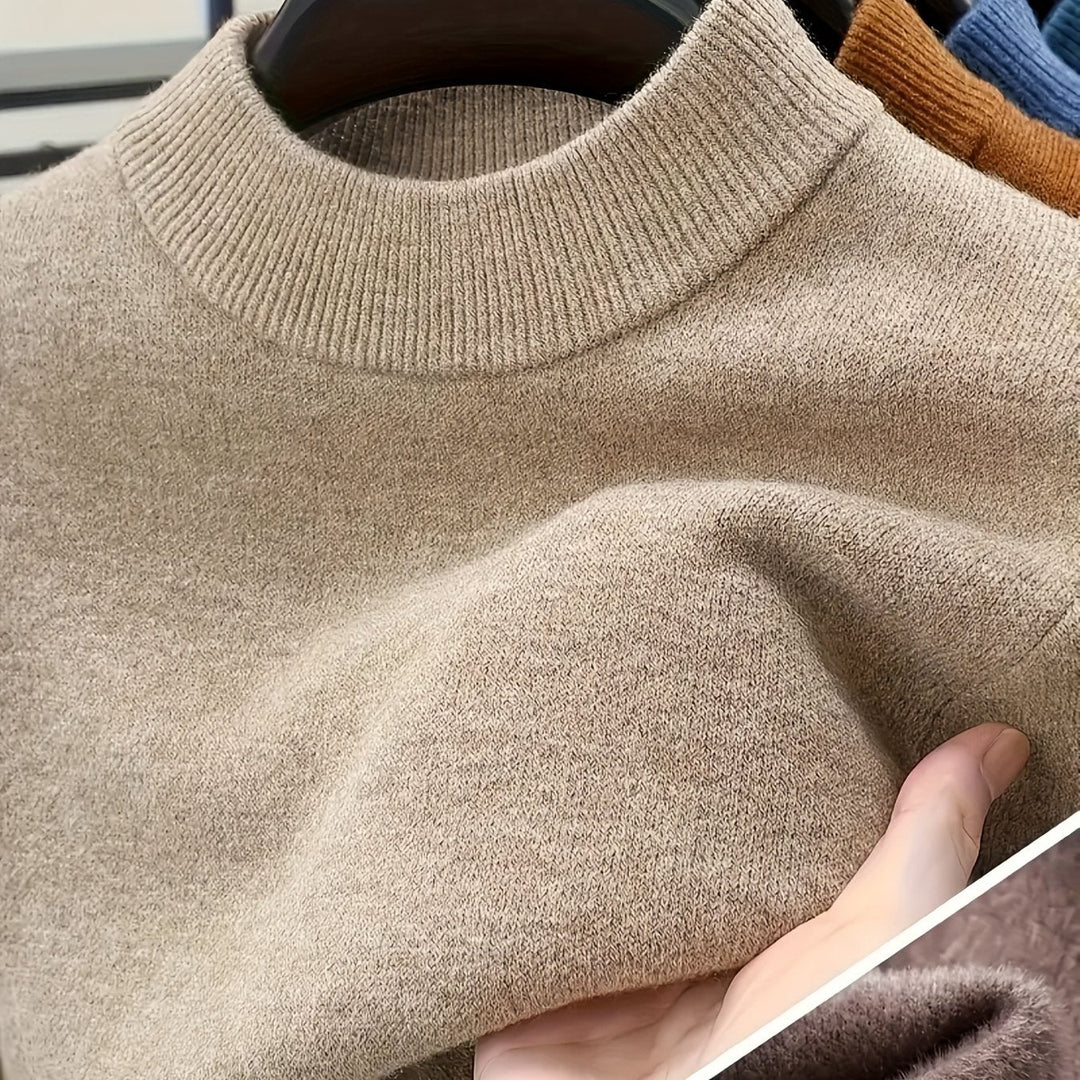 Jonah | Mock Neck Stickad Tröja