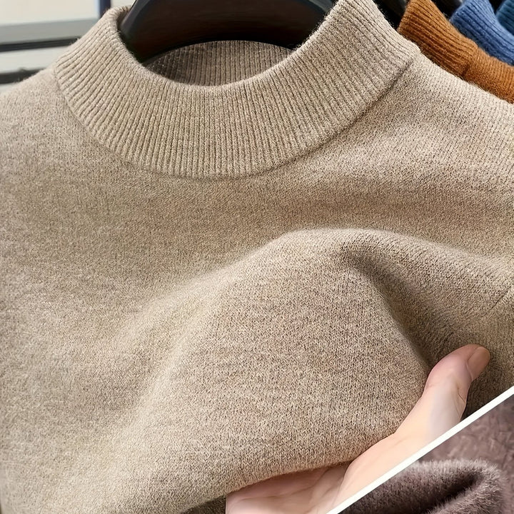 Jonah | Mock Neck Stickad Tröja
