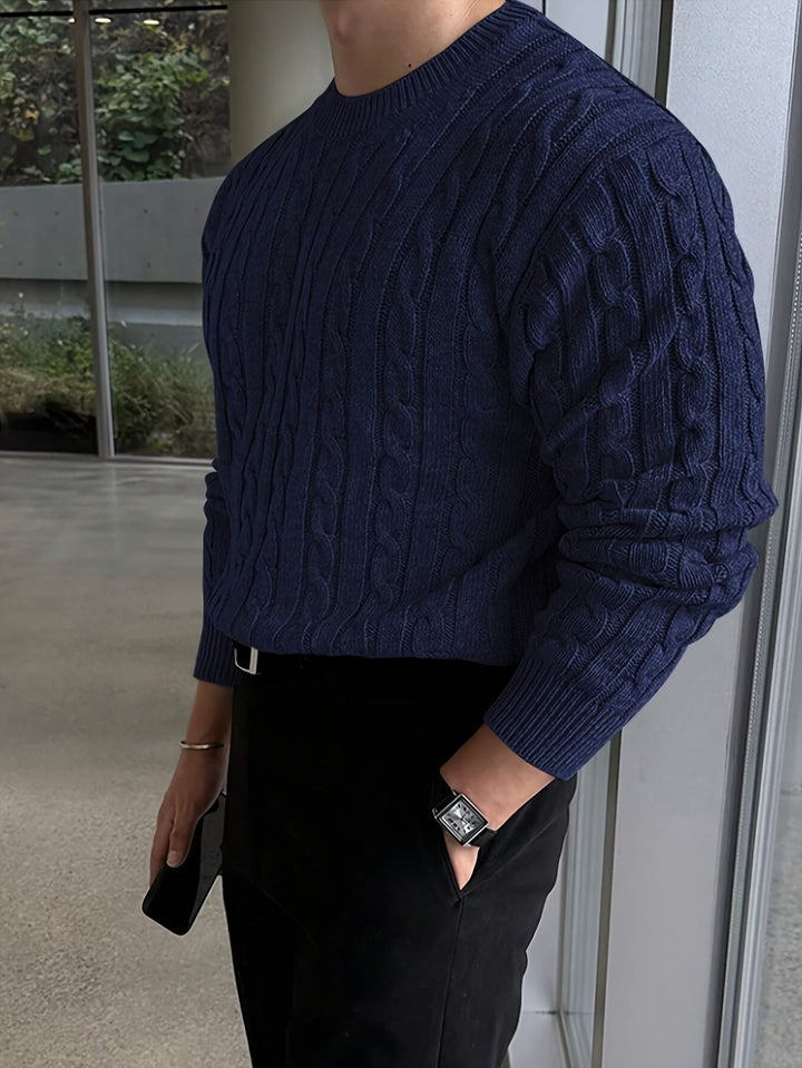Preston | Tvinnad Kabel Pullover Tröja