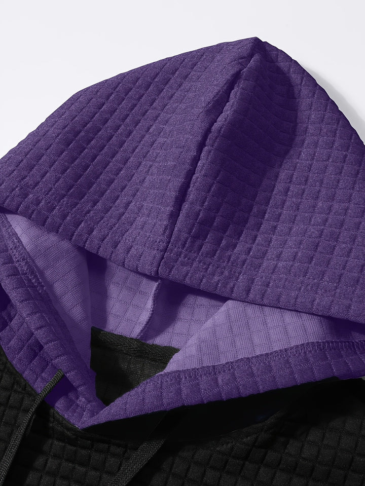 Hayes | Texturerad Färgblock Hoodie
