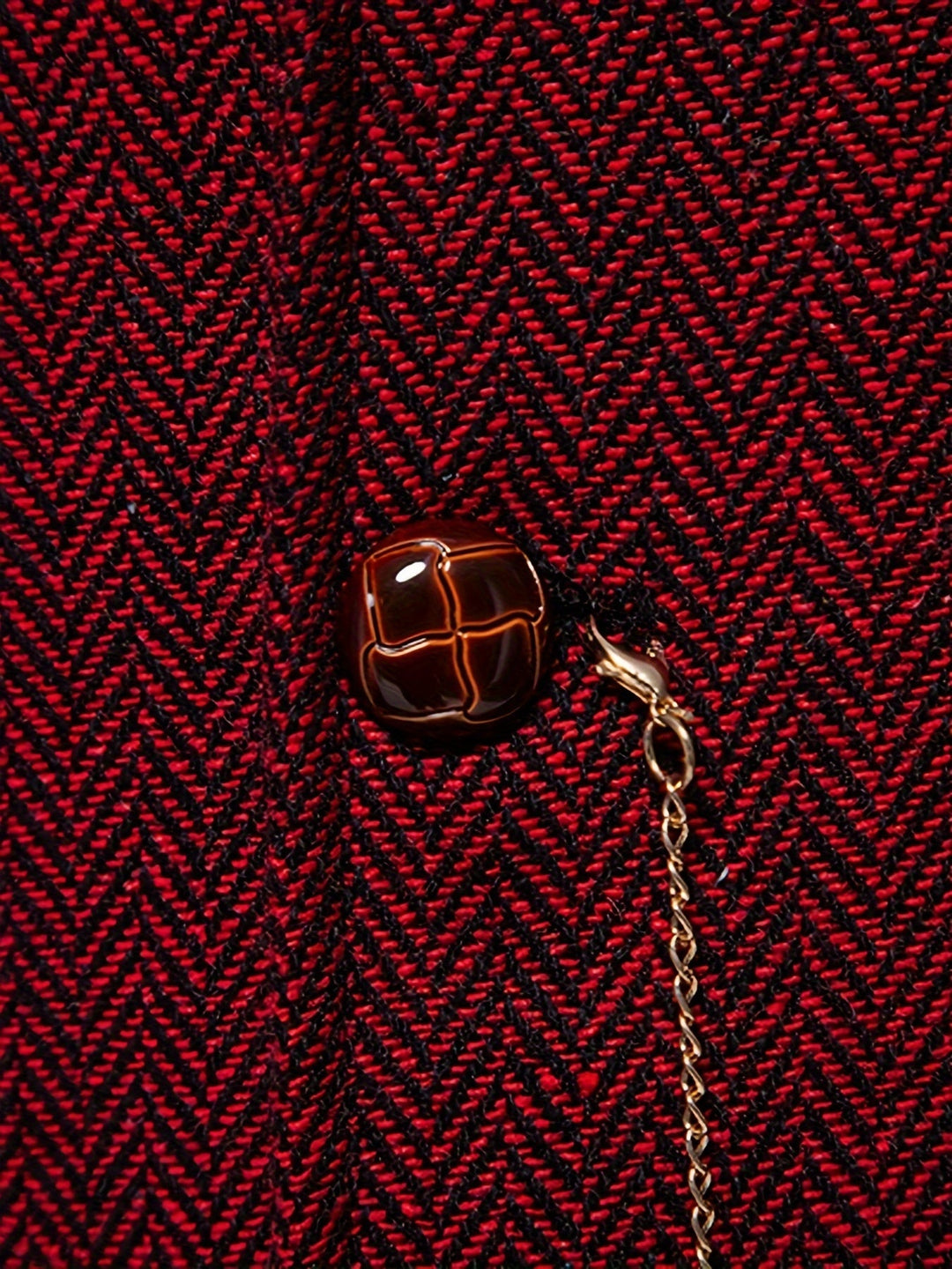 Edmund | Herringbone Enknäppt Väst
