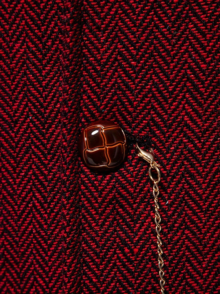 Edmund | Herringbone Enknäppt Väst