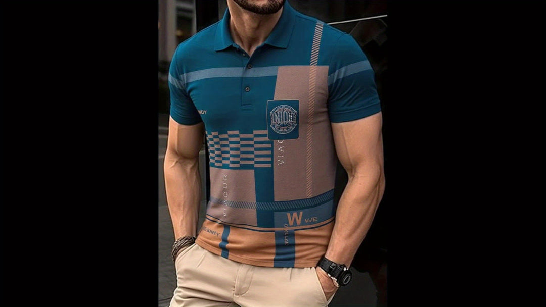Nathaniel | Raffinerad Colorblock Polo Skjorta