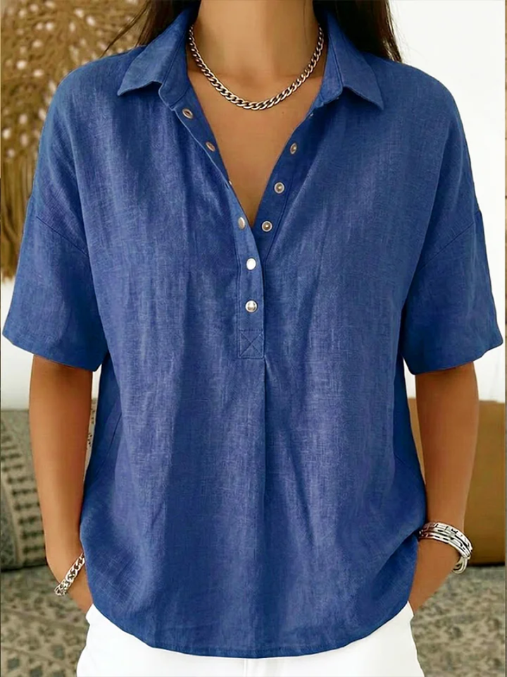 Waverly | Avslappnad Skjorta med Knappar och Krage