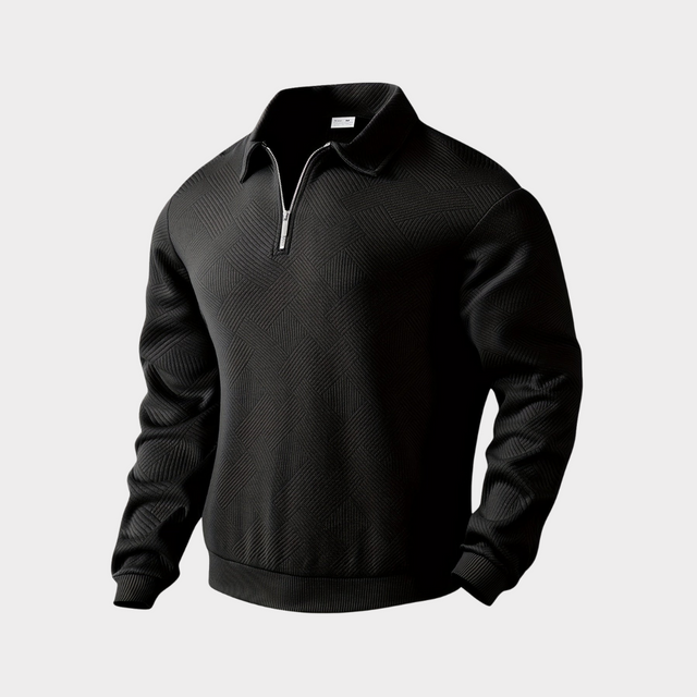 Hudson | Texturerad Halvdragkedja Pullover