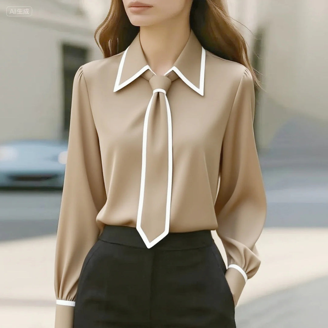 Adelina | Kontrast Band Blus
