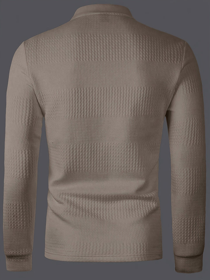 Fletcher | Texturerad långärmad polo