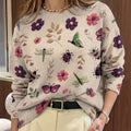 Elsie | Botanisk Tryck Crewneck Tröja