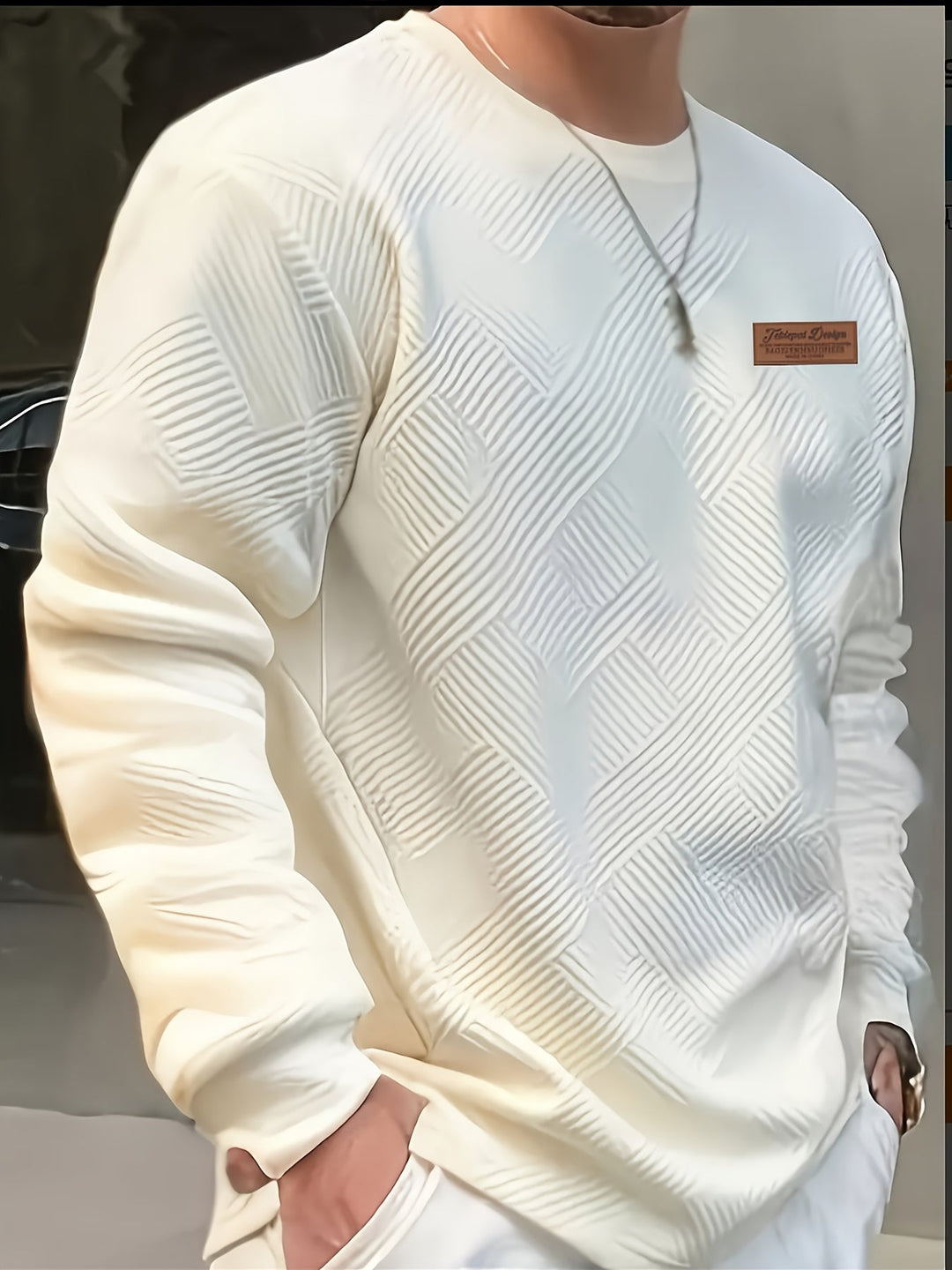 Elias | Texturerad Crew Neck Sweatshirt