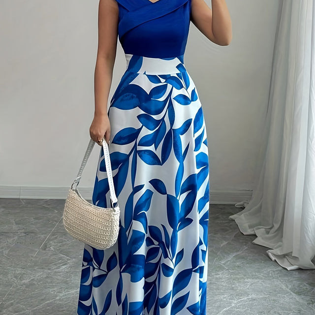 Lucille | Elegant Blommig Maxi Klänning