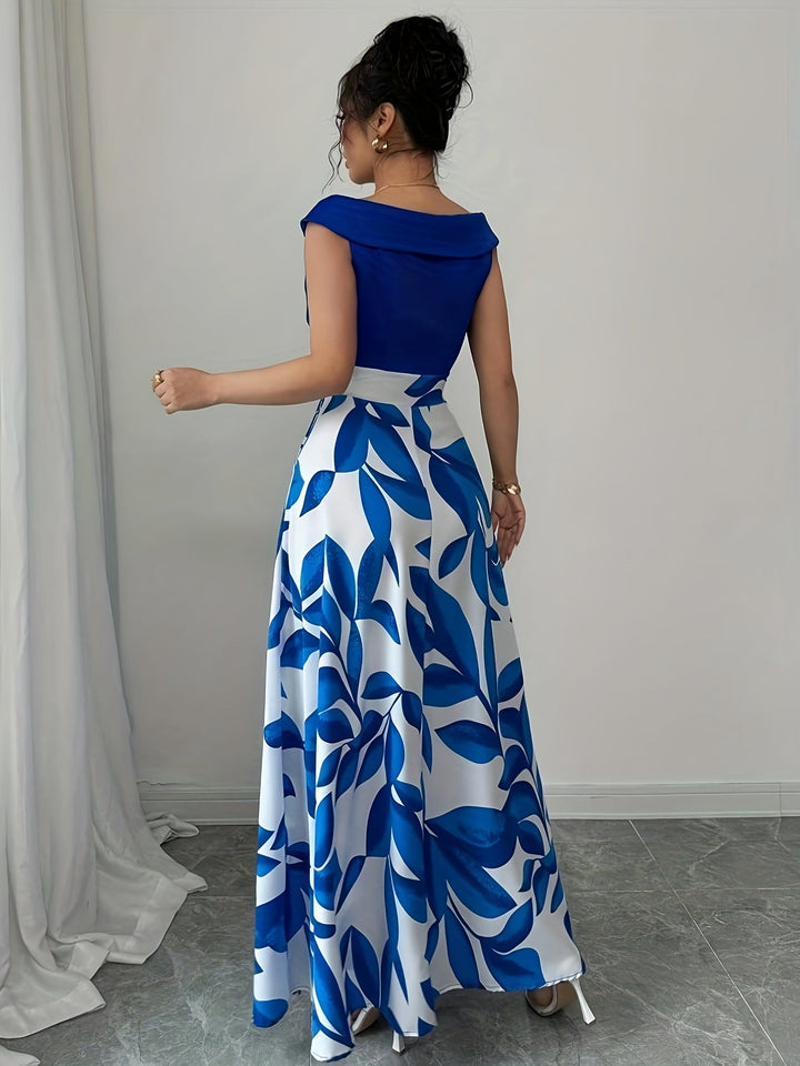 Lucille | Elegant Blommig Maxi Klänning
