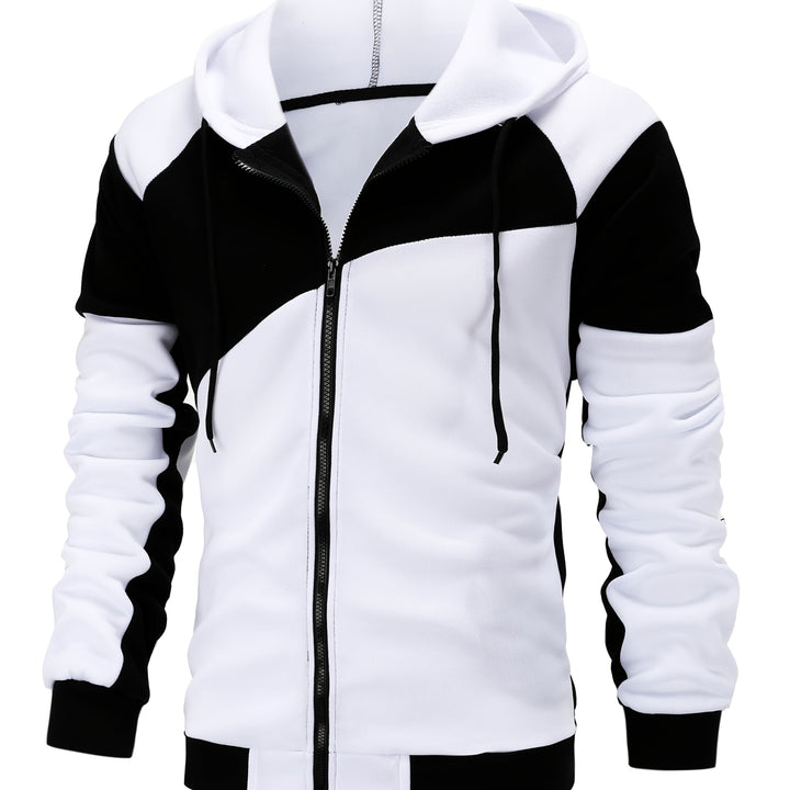 Bryce | Färgblock Zip-Up Huva Jacka