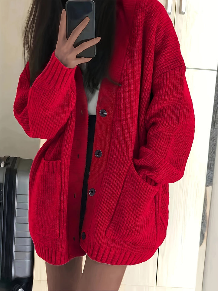 Maisie | Avslappnad Knapp-Front Kardiagan