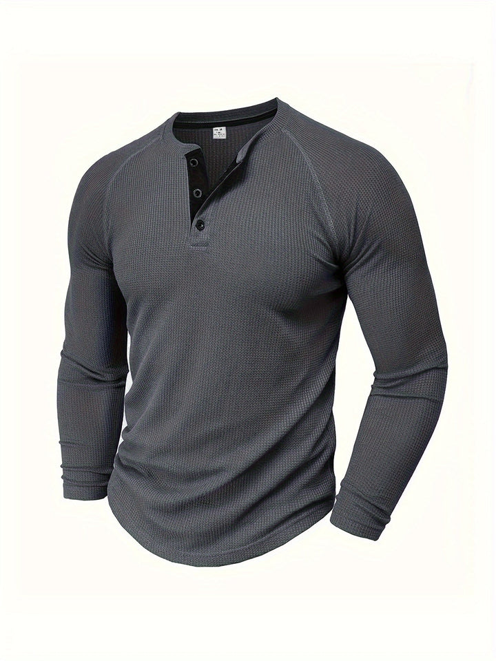 Graham | Klassisk Button Henley Skjorta