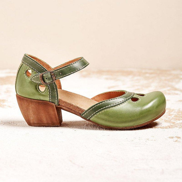 Felicity | Komfortable Lågklackade T-Sandaler