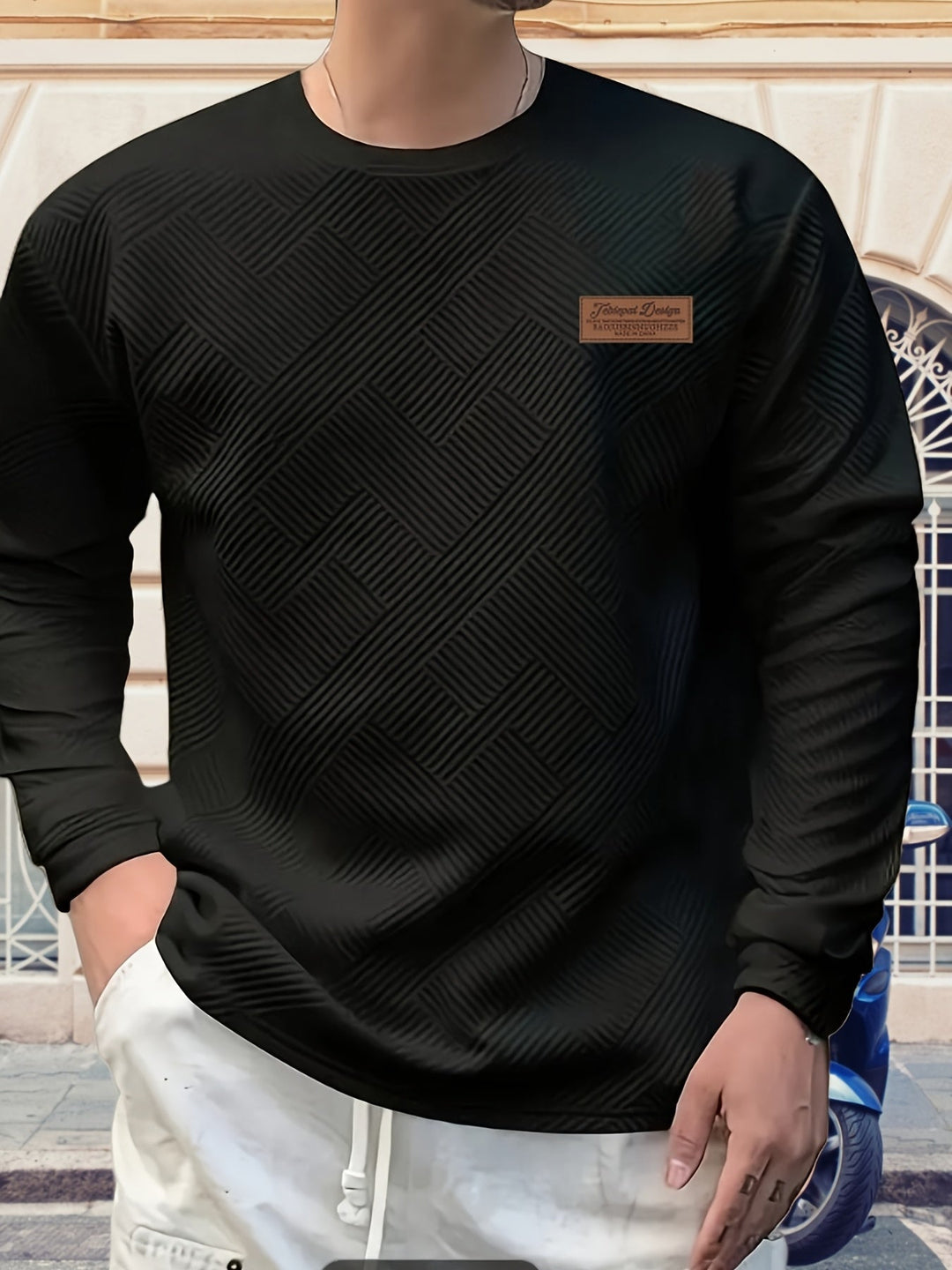 Elias | Texturerad Crew Neck Sweatshirt