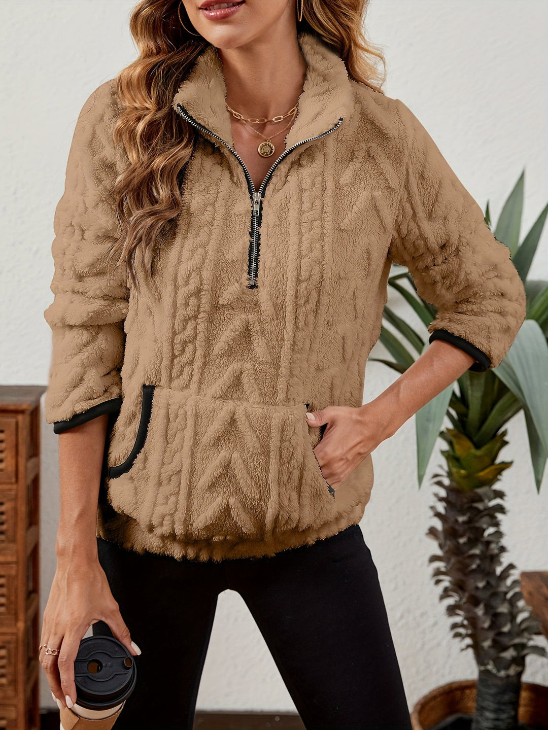 Delilah | Mysig Halv-Zip Tröja