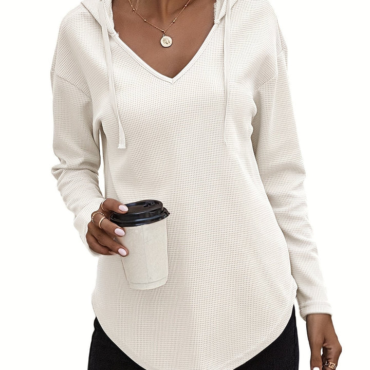 Kendra | Avslappnad V-ringad Hoodie