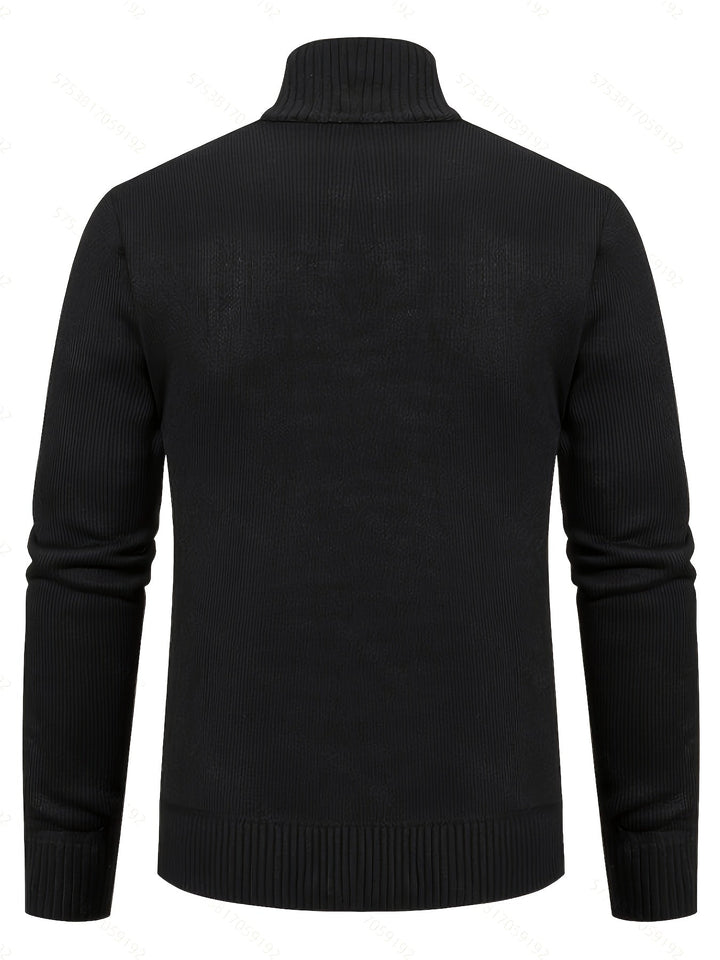 Walter | Texturerad Heldragkedja Cardigan