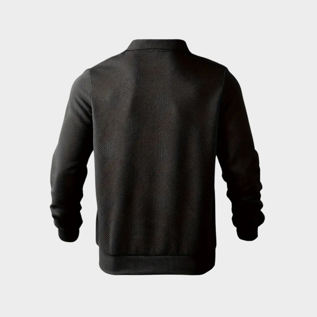 Hudson | Texturerad Halvdragkedja Pullover