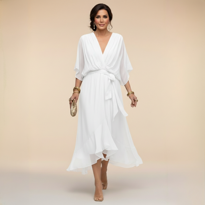 Abigail | Stilig Chiffon V-ringad Klänning