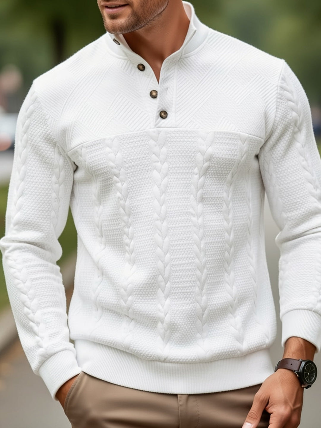 Sterling | Texturerad Ståkrage Pullover