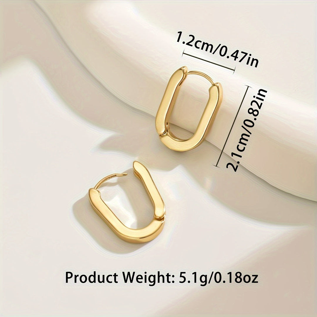 Wanda | Eleganta Geometriska Hoop Örhängen